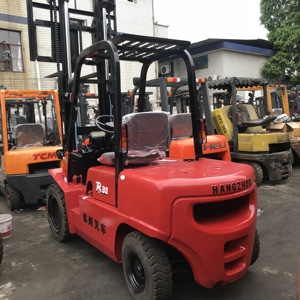 รถยกดีเซลฮั่นโจว 3 ตัน มือสองคุณภาพสูง เสาไฮดรอลิกสองตอน ยางตัน สภาพใช้งานดี - Product Image 4