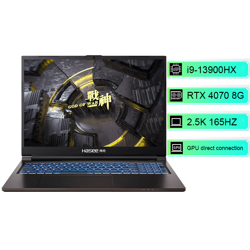 HASEE TX9R9 16-Inch Gaming Laptop, Intel i9-13900HX, RTX 4070