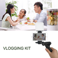Kit de réalisation de vidéos pour smartphone AY 49 Kit de vlogging avec poignée, microphone canon, lumière LED et télécommande sans fil Kit Youtube