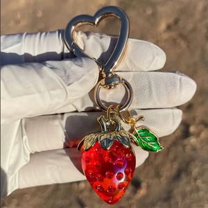 Cute Strawberry Heart Flower <b>Daisy</b> Keychain Acrylic Plastic Bag Charms for Girls Perfect <b>Gift</b> - Product Image 5