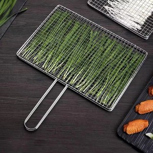 Stainless Steel Barbecue <b>Mesh</b> Clip, Fish & Vegetable <b>Grilling</b> Rack - Product Image 5
