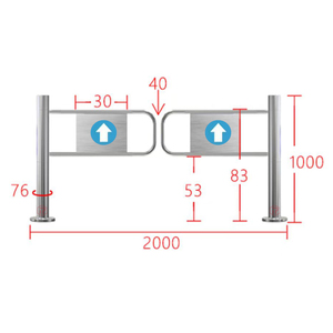Tourniquets manuels portatifs de contrôle d'accès pour la forme physique et les centres commerciaux porte peu encombrante de tourniquet d'entrée - Product Image 5