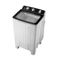 Lave-linge semi-automatique domestique 15 kg, machine à laver commerciale à chargement par le haut, multi-tambour, lavage segmenté, cuve unique