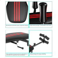 Banco de estiramiento de espalda ajustable y plegable en línea, alternativa a la mesa de inversión para tracción cervical y descompresión de espalda y cuello, con estructura de acero