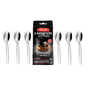 6-piece stainless steel <b>coffee</b> <b>spoon</b> set (11.3cm) SHARK Polished chrome CVL100C6 - Product Image 2
