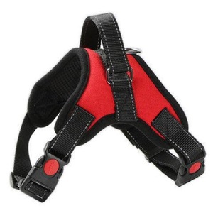 Vest Style Dog <b>Harness</b> Adjustable Chest Strap For Small Medium Large Dogs Red Black Color Solid Pattern <b>Pet</b> Walking Leash - Product Image 3