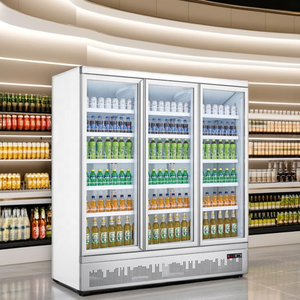 Tủ lạnh thương mại dẫn ánh sáng kỹ thuật số dọc 3-Glass cửa năng lượng uống nước giải khát mát máy làm lạnh bia hiển thị - Product Image 6