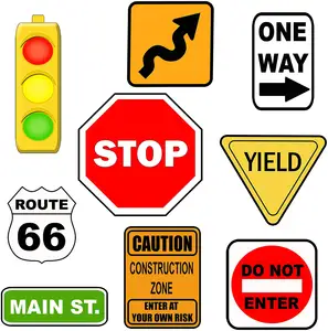 Verkehrs straße Parken Geschwindigkeit begrenzung Zeichen Warnung Sicherheit Stop Straßen schild Verkehrs zeichen Straßen verbot Zeichen Tafel zum Drucken Preis