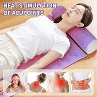 Tapis de massage électrique en silicone, matelas de massage réglable avec coussin de massage Shiatsu pour le cou, les épaules et le dos
