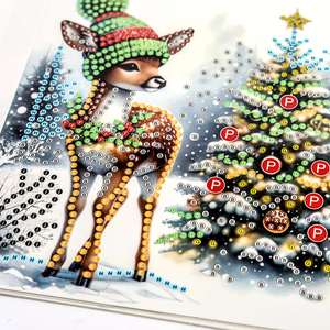 Kit kartu ucapan lukisan berlian DIY gaya Natal kartu ucapan seni Berlian Natal kartu ucapan lukisan berlian 5d - Product Image 6