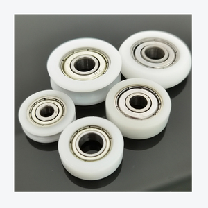 Rouleaux de porte coulissante en plastique nylon PU personnalisés BS60826-7 8x26x7MM, roulement à billes, charge utile 25KG, POM - Product Image 2