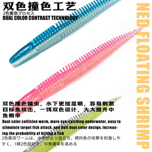 เหยื่อตกปลาเบสแบบนิ่ม TPR ขนาด 6 ซม. 8 ซม. ของแท้จากโรงงาน ผลิตจากพลาสติกนิ่ม ลอยน้ำได้ - Product Image 4