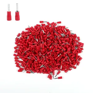 DBV1.25-13 0.5-1.5mm Red Pre Insulated Crimping Flat Blade Pin Tabs Ferrules Flat Blade Cable Terminals