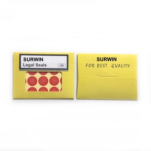 Lot de 120 étiquettes en papier gaufré rouge de 19 mm, sceaux juridiques ronds, autocollants décoratifs pour l'emballage de certificats - Product Image 6