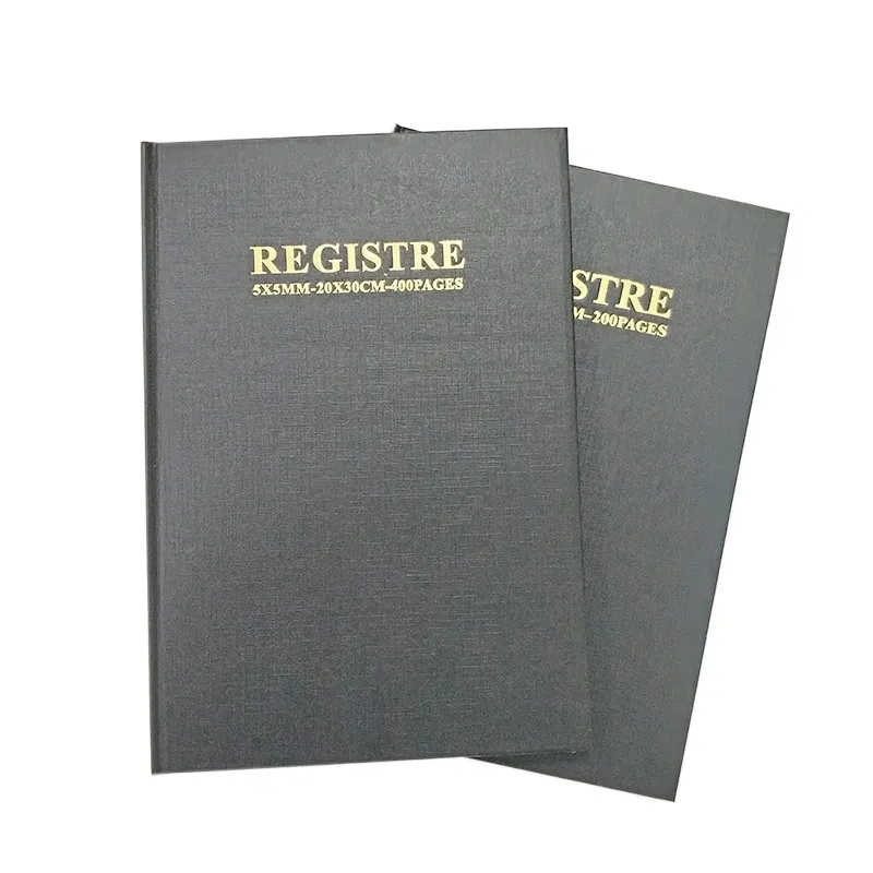 Buku Register Hardcover Cap Emas Kualitas Tinggi Menyesuaikan Semua Jenis Gaya Dapat Dibuat