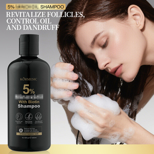 Champú Capilar KORMESIC de Marca Privada 300ml, Nutritivo, Reparador, Anticaspa, para Cabello Dañado, Vegano, con Biotina, Tratamiento Anticaída - Product Image 2