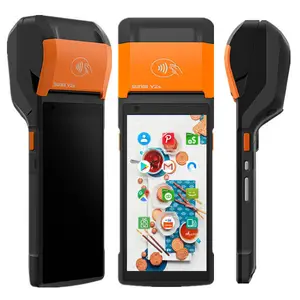 Sunmi V2s安卓11 5.5 ''4g便携式支付非接触式无线全球定位系统GMS NFC收据打印机餐厅移动Pos终端
