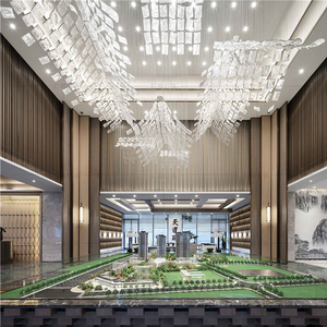 Lampe suspendue carrée vintage avec carreaux de verre Design Nouvel An Lumières pour centre de <span class=keywords><strong>vente</strong></span> <span class=keywords><strong>immobilier</strong></span> et décoration de salon - Product Image 3