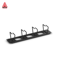 Accessoire d'armoire réseau 2u, support de gestion de câbles horizontaux, support de serveur, avec 4 anneaux métalliques, 19 pouces, chine