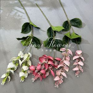 ดอกบัวประดิษฐ์ จินซี โคมไฟดอกไม้ ผ้าไหมสีขาว ชมพู กุหลาบ ม่วง ตกแต่งงานแต่งงาน ตกแต่งบ้าน จัดดอกไม้แขวน - Product Image 1