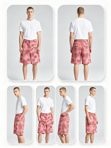 <strong>Men's</strong> Woven Mid Waist Street Vintage Plaid Wide Leg <strong>Below</strong> <strong>Knee</strong> Loose Sport Casual <strong>Shorts</strong> <strong>S</strong>-2XL - Product Image 6