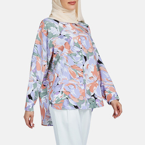 Damen Muslim Langarm Frauen Shirts T-Shirt Frauen Muslime Blusen und Tops - Product Image 4