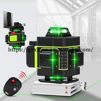 Mini niveau Laser 4D 16 lignes autonivelant à faisceau vert, projection horizontale et verticale à 360 °, avec télécommande