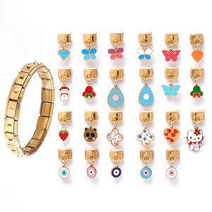 Modular Pendant Bracelet Zinc Alloy Cartoon Heart Shape Detachable DIY Charm Bracelet Unisex Gift Jewelry - Product Image 1