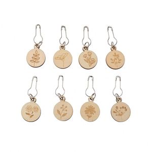 Wholesale Knitting Marker Buckle Wooden Carved <b>Stitch</b> Clothes Socks Series Wood Chip Marker Buckle for Sewing and DIY Projects - Product Image 2