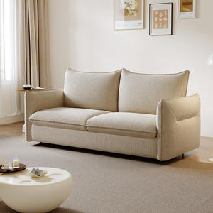 GEDO Canapé-lit moderne pliable Canapé-lit double en velours flocon de neige avec matelas en mousse à mémoire de forme pour le salon - Product Image 6