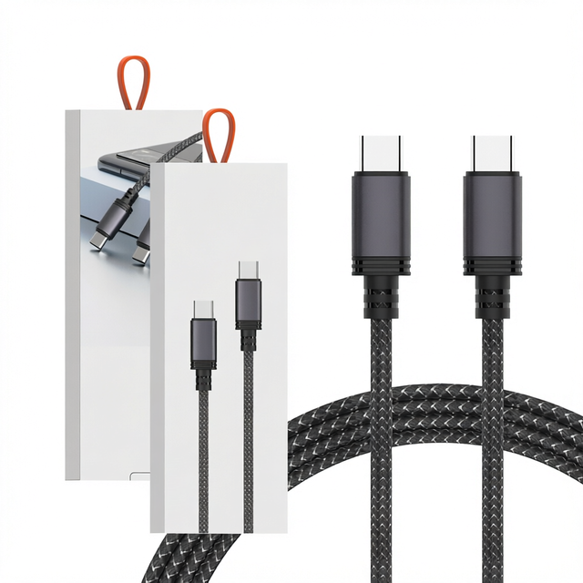 Fast Shipping 1M 3.3ft Nylon Braided USB C Cable 5A 60W Fast Charging with Pure Copper Conductor for Printer & IOS Devices