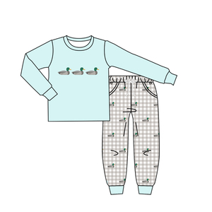 Conjunto de Ropa Deportiva de 2 Piezas para Niño, Diseño Personalizado de Patos Mallard, 95% Algodón, 5% Elastano, Ropa para Hermanos - Product Image 6