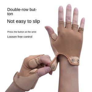 Sıkı Seçim Süet Unisex Spor Yaz Yarım Parmak Eldivenleri Bisiklet Spor Salonu Kaymaz Aşınmaya dayanıklı Darbeye Dayanıklı Çabuk kuruyan - Product Image 1