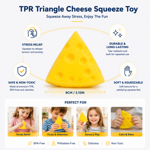 Jouet anti-stress en TPR de haute qualité, forme de triangle, pour enfants - Product Image 4