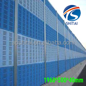 Barrière acoustique sur mesure, <span class=keywords><strong>anti</strong></span>-corrosion, barrières acoustiques personnalisées, 1960*500*40mm, clôture insonorisée pour bâtiment - Product Image 4