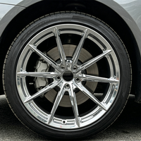 Jantes monobloc personnalisées en alliage à rayons multiples concaves profonds CF3-FF forgées 18 19 20 pouces 5X112 5X120 chromées pour voitures de course