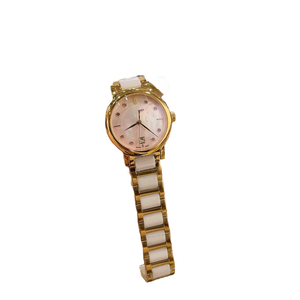 Elegante Reloj de Pulsera para Mujer con Esfera de Nácar, Marcadores de Cristal, Caja en Tono Dorado para Uso Diario y de Oficina Longinesing - Product Image 4
