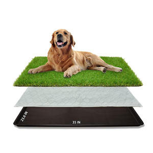 Tapis de propreté lavable pour chiot, en herbe artificielle, réutilisable, avec plateau, pour chien - Product Image 6