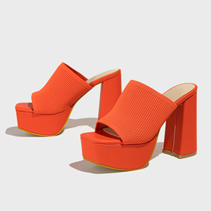 Zapatillas de Mujer con Tacón Alto y Tejido Elástico, Novedad en Oferta, Zapatos de Moda para Fiesta 2024 - Product Image 2