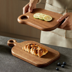 HeDouC Ebony Wood Cutting Board Small Rectangle Shape For Fruit Baby Food Steak Bread Household Use - Product Image 2