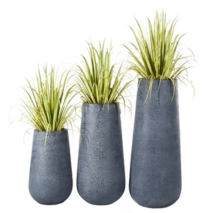 Pots de jardinière de forme ronde classique pour décoration de jardin, jardinière et Pot de fleurs de couleur ciment - Product Image 2