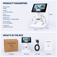 Handheld Digital Microscope 1000X 5 Inch Screen LED Light Portable Magnifier for Kids STEM Education Science Outdoor