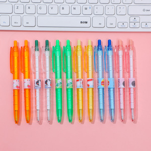 Stylo à bouton-poussoir en plastique, pointe en acier inoxydable de 0,5 mm, pour le bureau et l'école - Product Image 5