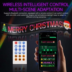 Loy lập trình tùy chỉnh văn bản hình ảnh động hiển thị Devil Eyes RGB mỏng linh hoạt cuộn màn hình <span class=keywords><strong>LED</strong></span> cửa sổ xe dẫn đăng ký pixel <span class=keywords><strong>LED</strong></span> bảng điều chỉnh - Product Image 2