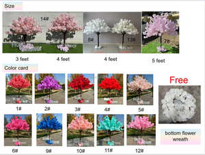 Arbres artificiels de fleurs de <span class=keywords><strong>cerisier</strong></span> japonais en soie synthétique de 1,2 m et 1,5 m, rouges, blancs et roses, pour la décoration de mariages, événements et fêtes - Product Image 6