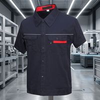 Ensemble de vêtements de travail d'été pour hommes, polyester léger, manches longues et courtes, uniforme antistatique pour stations-service, industrie électrique, électriciens