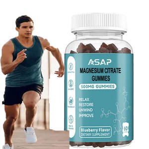 Marque privée Gommes Calme au magnésium Gommes au citrate Glycinate de magnésium avec vitamines B6 - Product Image 1