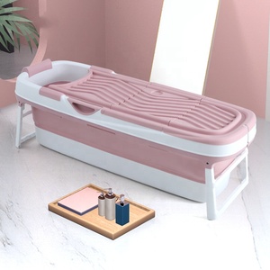 <span class=keywords><strong>Grande</strong></span> <span class=keywords><strong>baignoire</strong></span> <span class=keywords><strong>pliable</strong></span> pour <span class=keywords><strong>adulte</strong></span> de 158 cm avec couvercle, en plastique, portable, avec support mobile, emballée en carton - Product Image 4