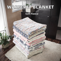 Couverture épaisse et chaude en polaire corail pour animaux de compagnie, tapis doux en polaire pour chat, serviette pour chiot, coussin en flanelle pour le sommeil, jeté pour animaux de compagnie