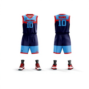 Maillot et short de basket-ball personnalisés pour adultes unisexes, grande taille, 100% polyester, haute qualité - Product Image 1